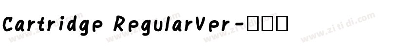 Cartridge RegularVer字体转换
